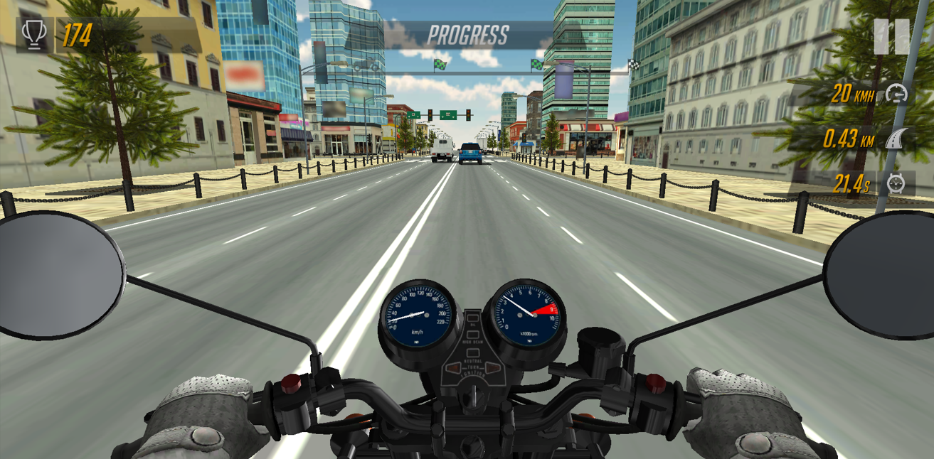 Motorcycle Racer. Road Mayhem