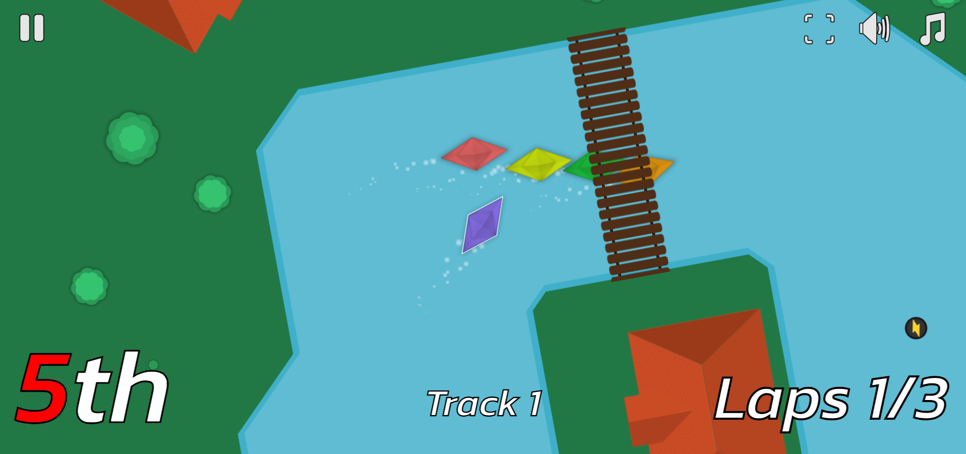 Paper Boats Racing screenshot 1