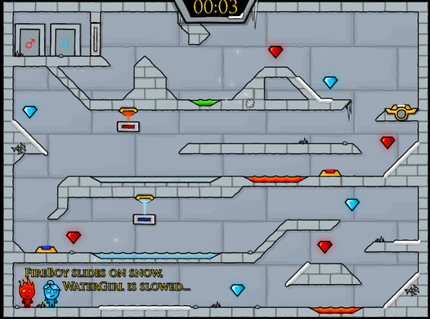 Fireboy and Watergirl in the Ice Temple screenshot 1