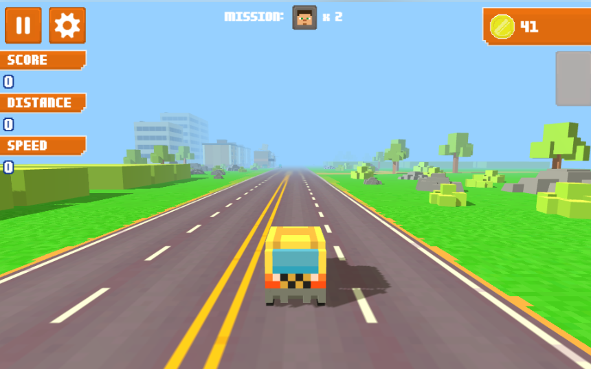 Pixel Road Taxi Depot screenshot 1