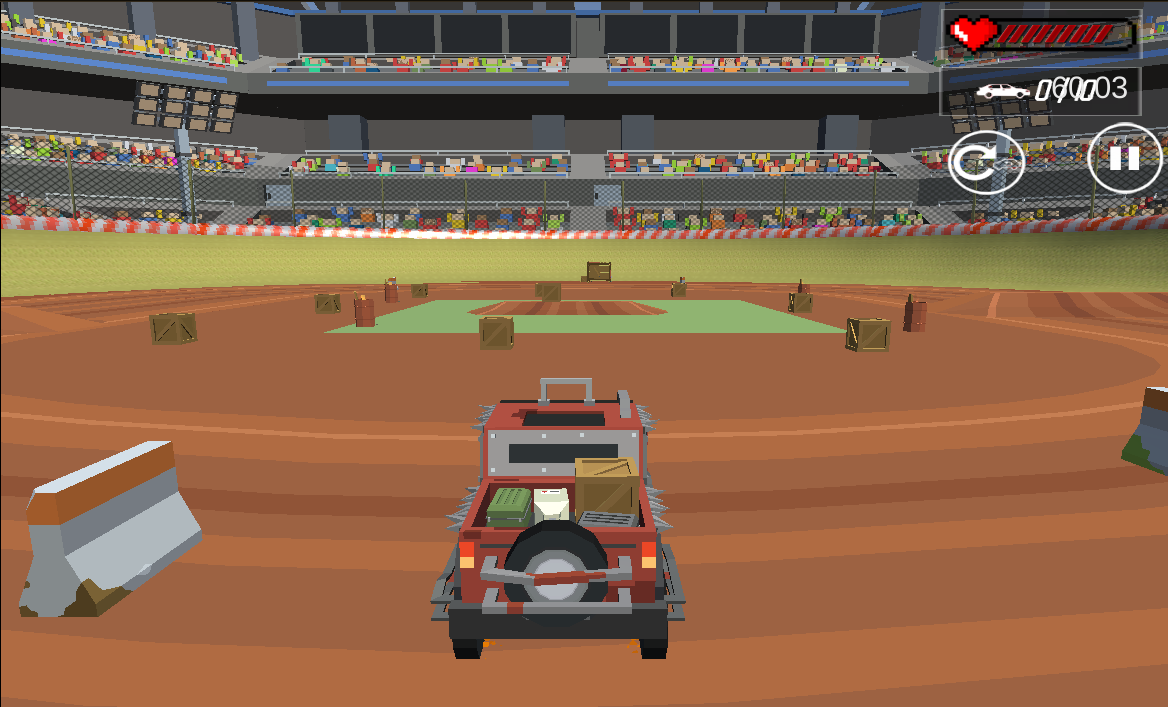 Blocky Driver Cars Demolition screenshot 1