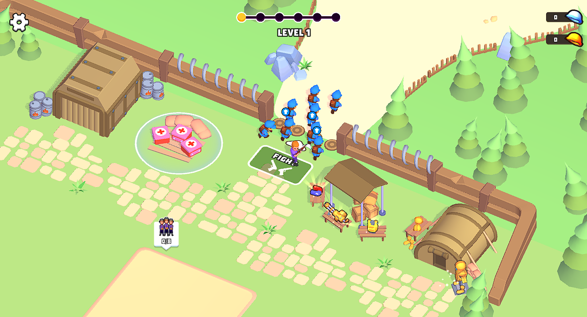 Little Commander: Red vs Blue screenshot 1