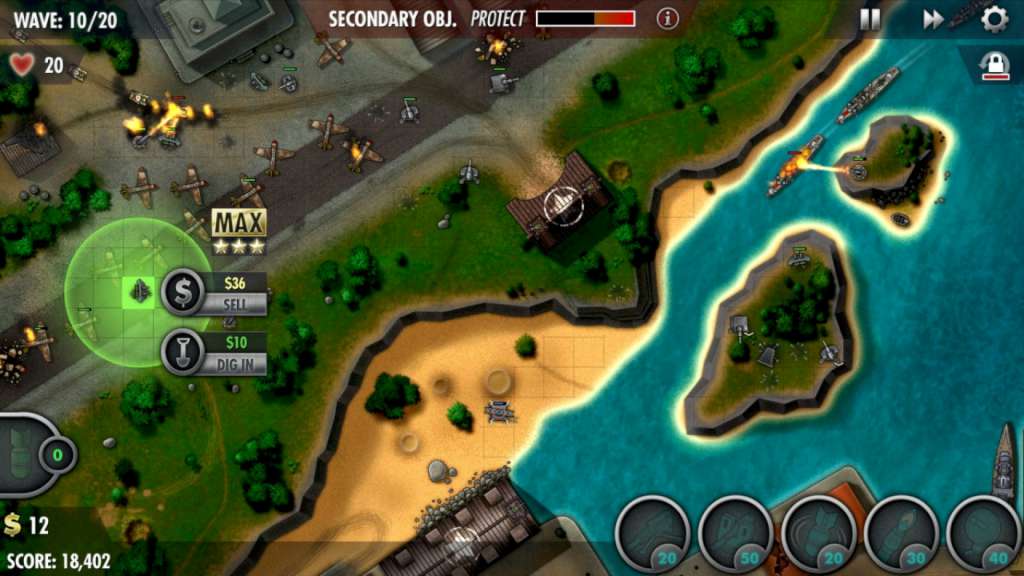iBomber Defense Pacific Steam CD Key screenshot 1